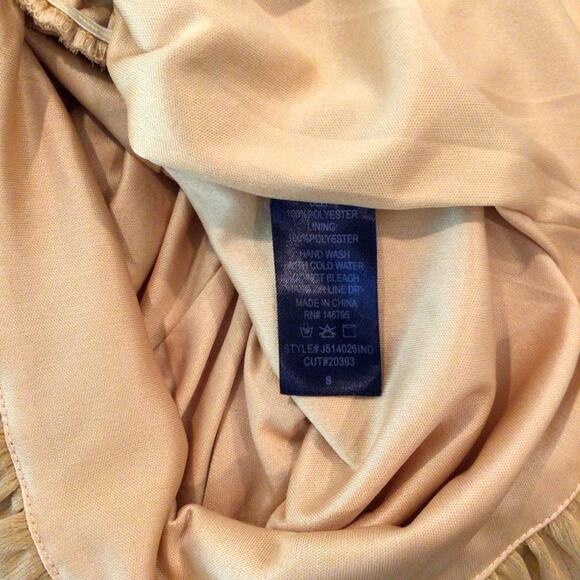 STELLA Chiffon Open Back Shorts Romper Mustard Gold size S - Picture 5 of 5